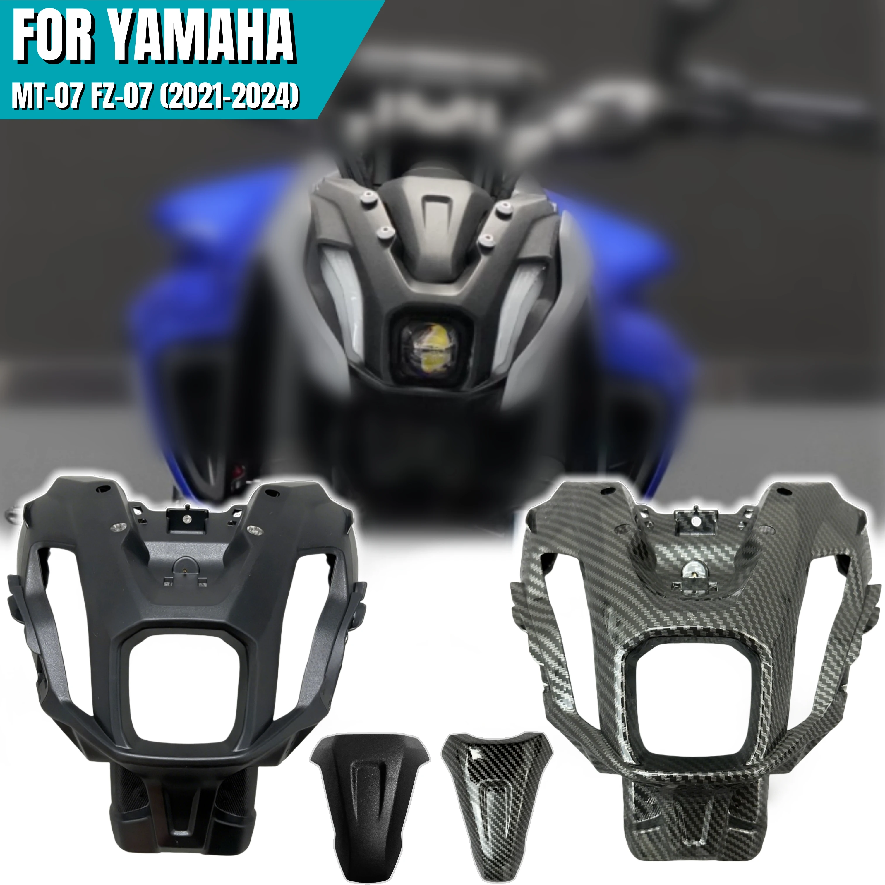 

Motorcycle Front Headlight Panel Fairing Head Cover Body ABS Plastic Kit for YAMAHA MT-07 MT07 FZ-07 2021 2022 2023 2024