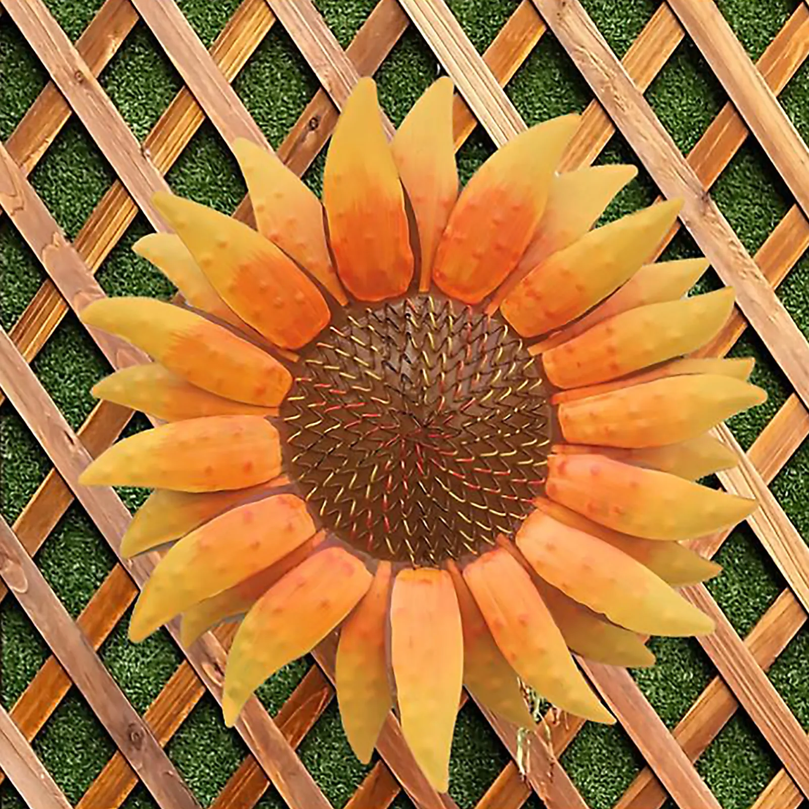Wall Decor Iron Art Large Sunflower Shape For Garden Gate Living Room Background Outdoor Indoor Hanging Rustic