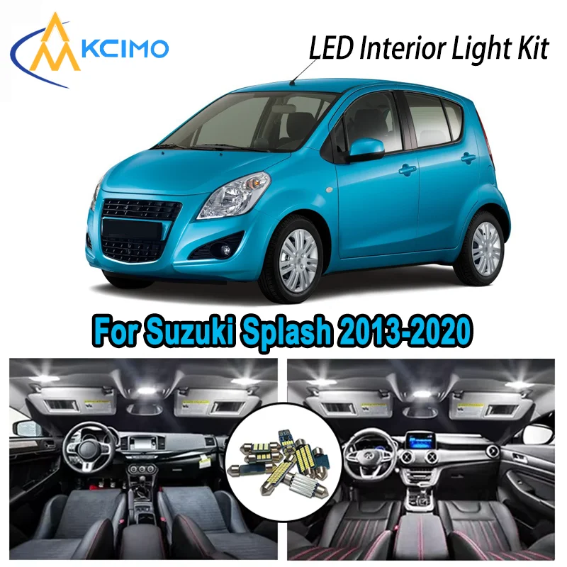 

Высококачественный светодиодный комплект интерьера для Suzuki Splash 2013-2020 2014 2015 2016 2017 Премиум без ошибок купольная карта багажника автомобильные лампы