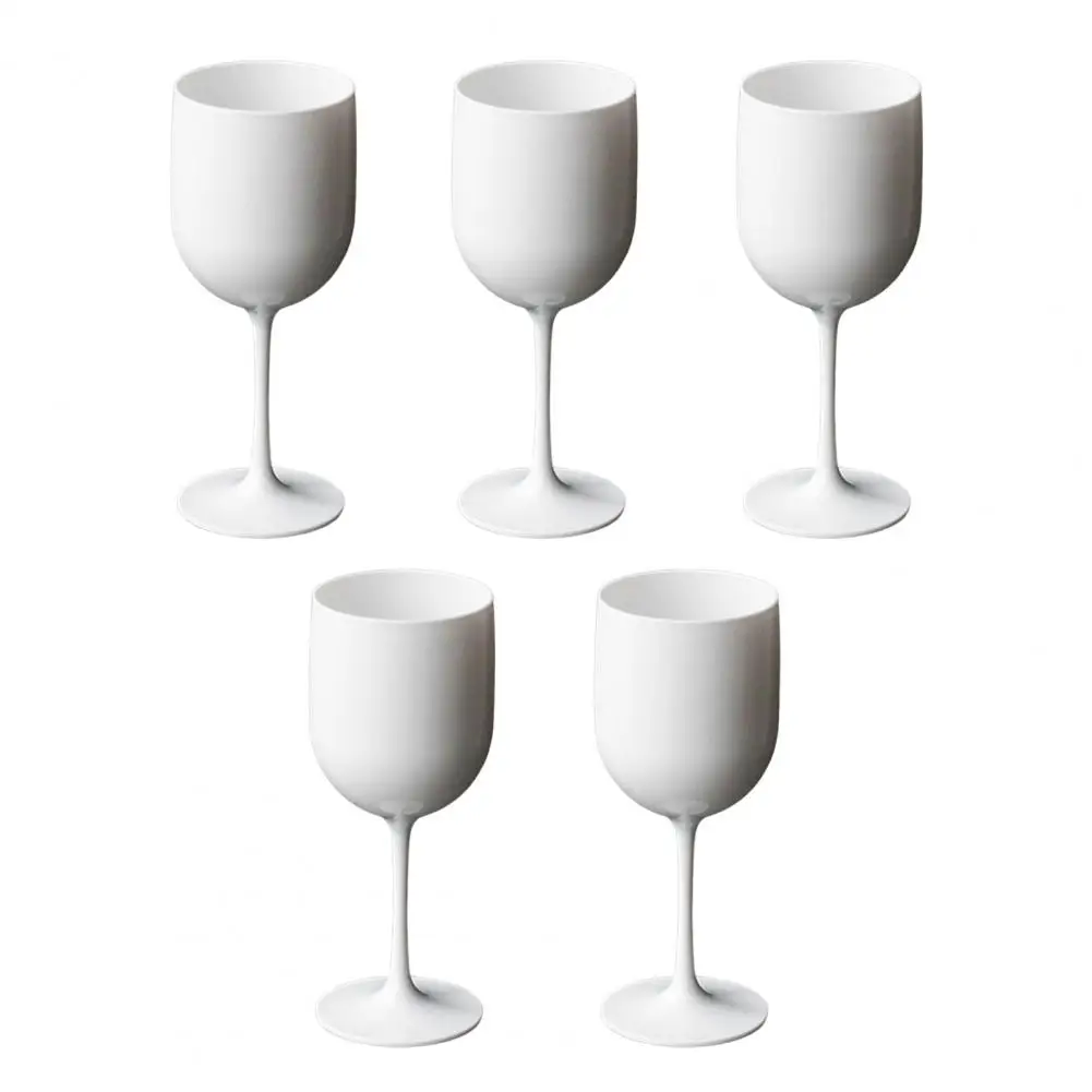 

5Pcs 450ml Wine Glass Plastic Goblet Striking Durable Stemmed Drinking Utensils Champagne Glass bar tools