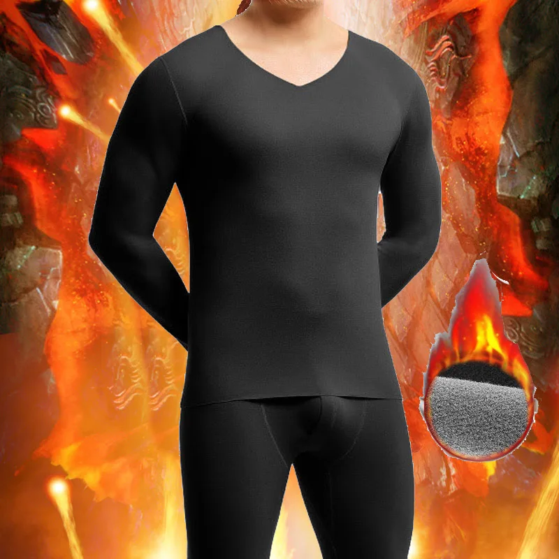 Men Thermal Underwear Suit Sexy Men Seamless Long Johns Male Warm Plus Velvet Lounge Pajamas Man Tights Undershirt Leggings Sets