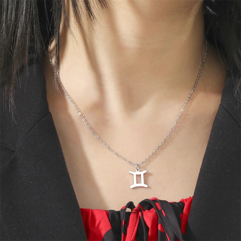 12-Sternbild-Anhänger-Halsketten für Frauen, Mädchen, Widder, Steinbock, Stier, Halskette, Ketten, Halsband, Anhänger, Schmuck, Geburtstagsgeschenke – Detail 26