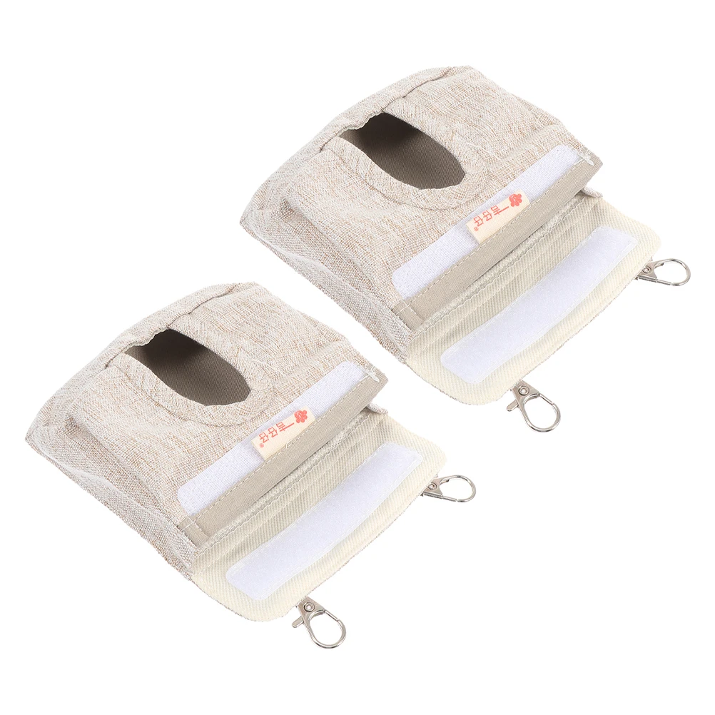 

2 Pcs Guinea Pig Food Bag Small Storage Bunny Cage Feeding Hay Container Reusable Pet Supplies Rabbit Cage Hay Feeder Chinchilla