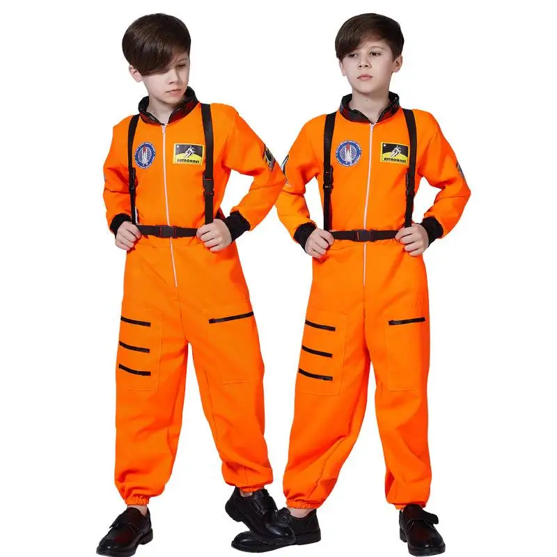 Nouveau loween Costume de spectacle pour enfants astronaute Flng Y membre vêtements de l'armée de l'air doux Spandex enfants tenues accessoires de scène