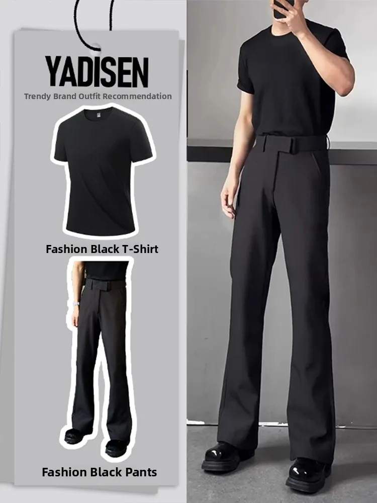 

Мужские брюки Bla Slim Fit из ледяного шелка: летние, повседневные, прямого кроя, модные, молодежные, стильные, прочные, удобные