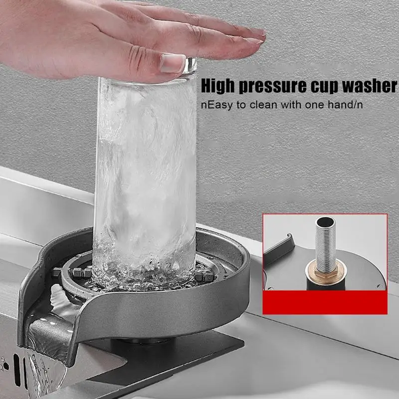 Cup Washer For Sink Powerful Cup Washer For Kitchen Multifunctional Glass Rinser For Kitchen Sink Stainless Steel Cup Washer For