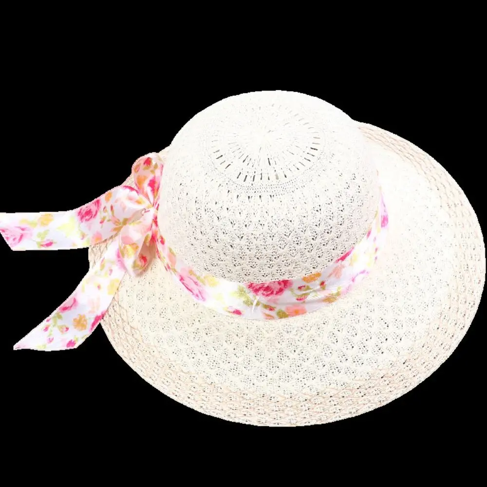 Casual Frauen Sonnenhüte Neue UV-Schutz Strand Urlaub Fischer Hut Spitze Bogen Sonnenschirm Kappe Sommer