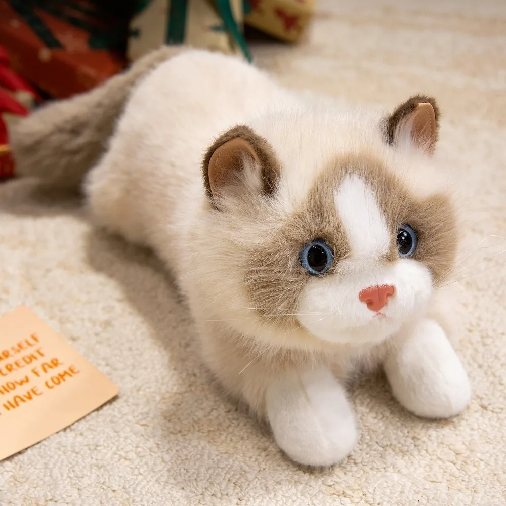 

Cute Soft Simulation Cat Fluffy Voiced Realistic Cat Animal Home Decor