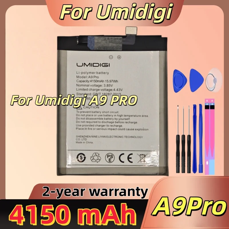 

For A9Pro 4150mAh Battery For UMI Umidigi A9 Pro Phone Battery Bateria In Stock + Tools