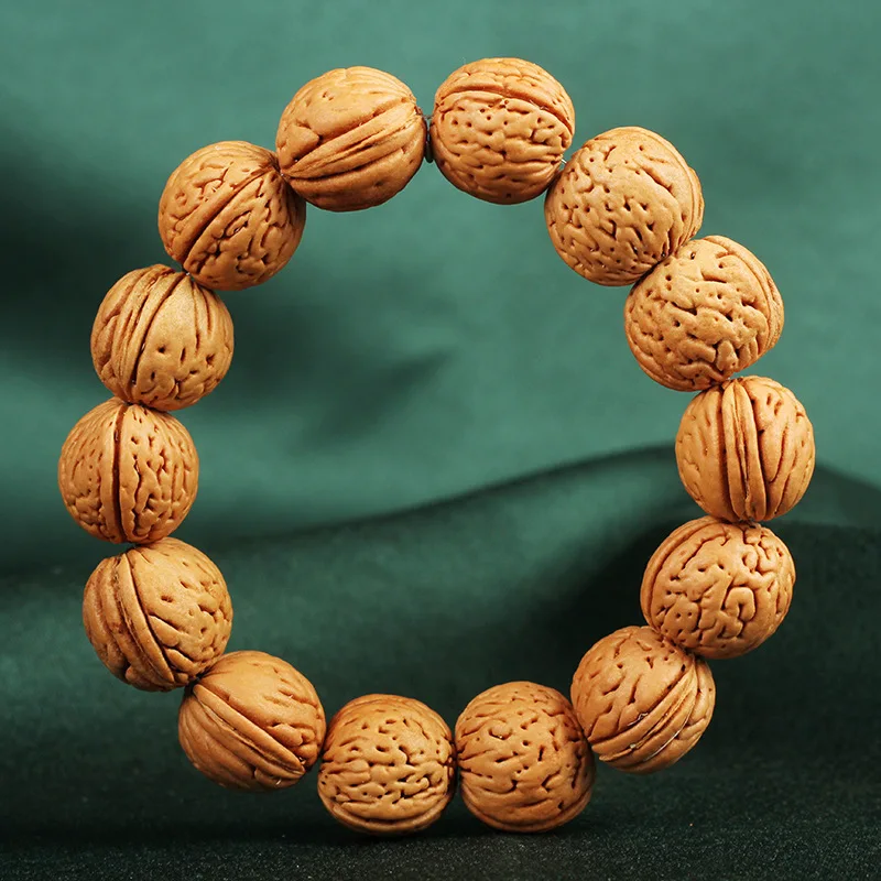 Boutique Brain Texture Walnut Bracelet Wild Pecan Handheld Artsy Object Small Peach Hufo Beads Bracelet Stall Wholesale Men