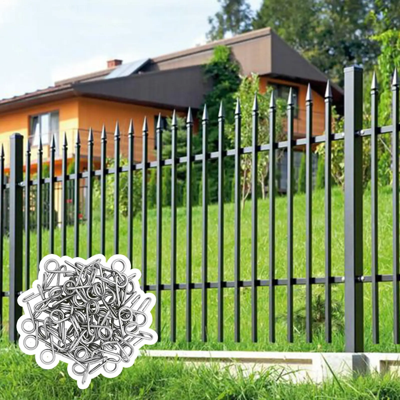 

Fence Clips 50 Pieces Stainless Steel Clamps Rod Post Clip For Outdoor Garden Greenhouse Cattle Livestock Enclosure Agricultural