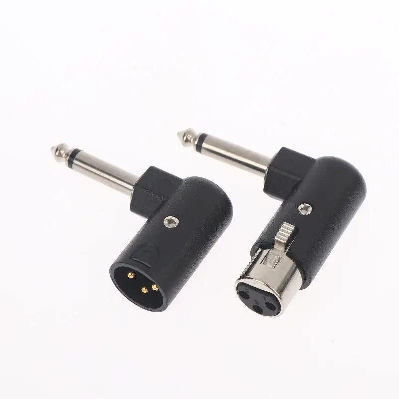 New【1/2Pcs XLR Plug Male/Female To 6.35mm Male Adapter 3-Pin Balanced Audio Interface For Microphones Speakers Audio Interfaces】