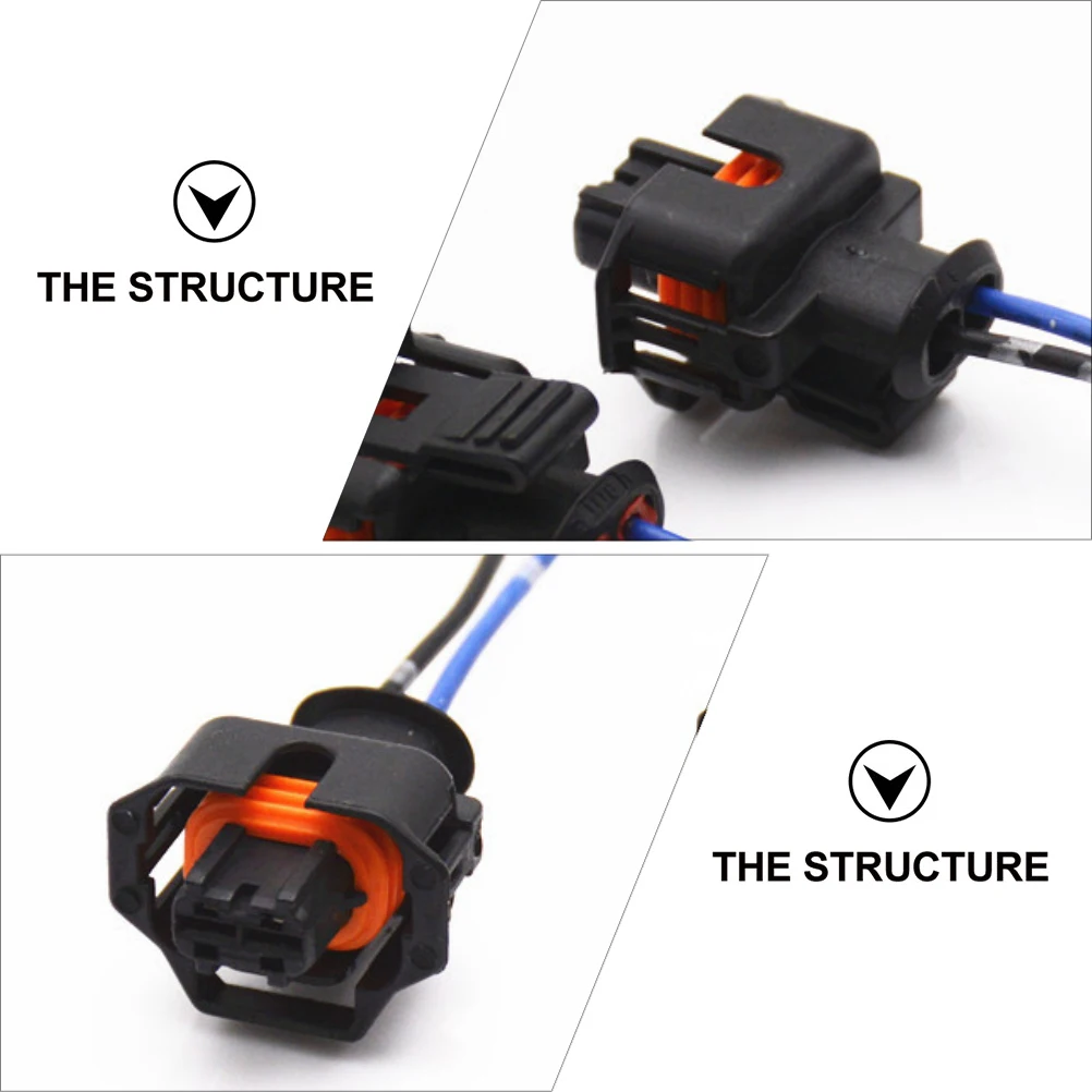 

4Pcs Injector Plug for Car Engine Fuel Nozzle Oil Connector Durable Heat Resistant ABS Metal Easy Installation Long Lifespan