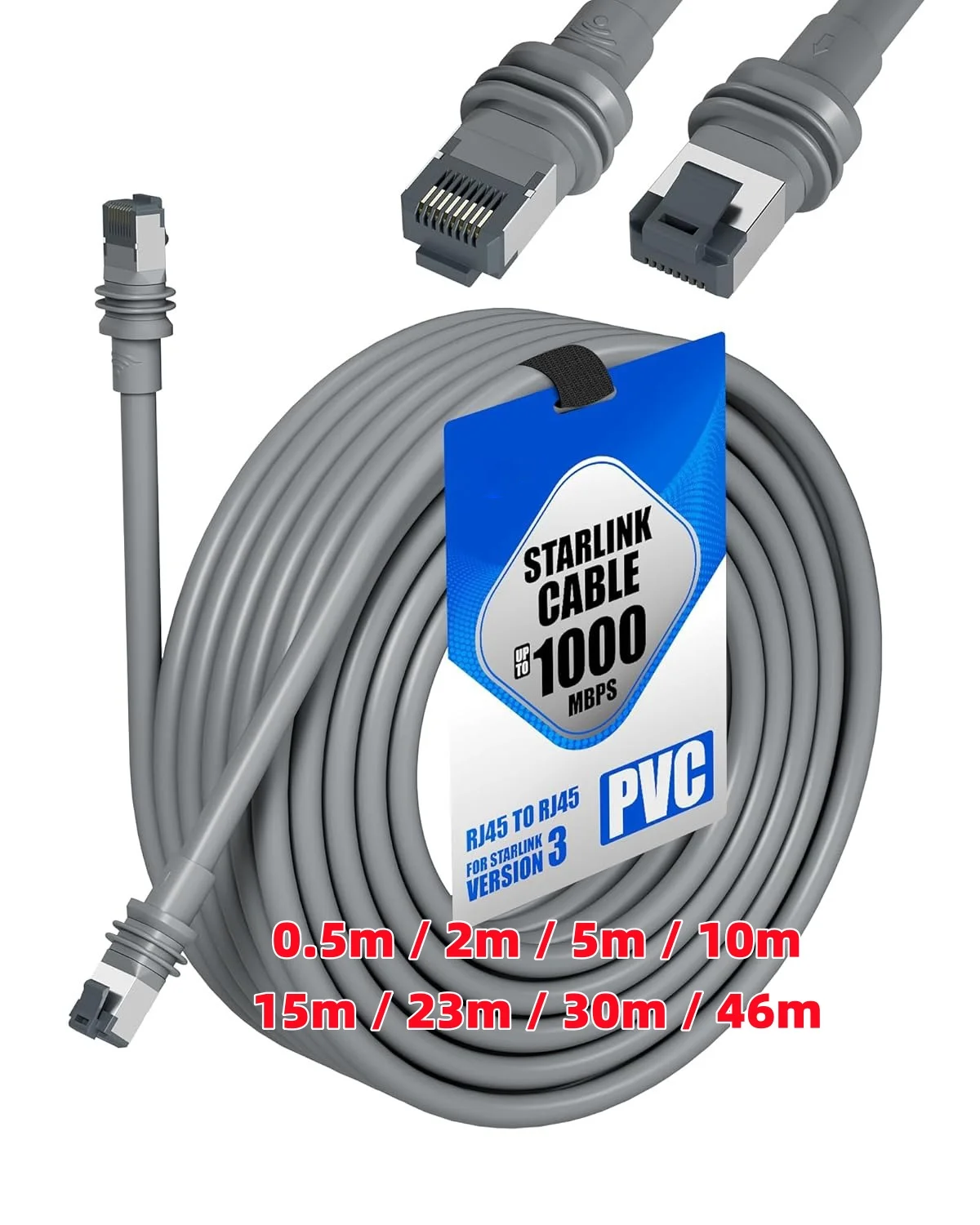 Fit for Starlink Gen 3 Cable, Compatible with Starlink Mini Replacement Cable, Star Chain Cable Extended Gigabit Ethernet Cable