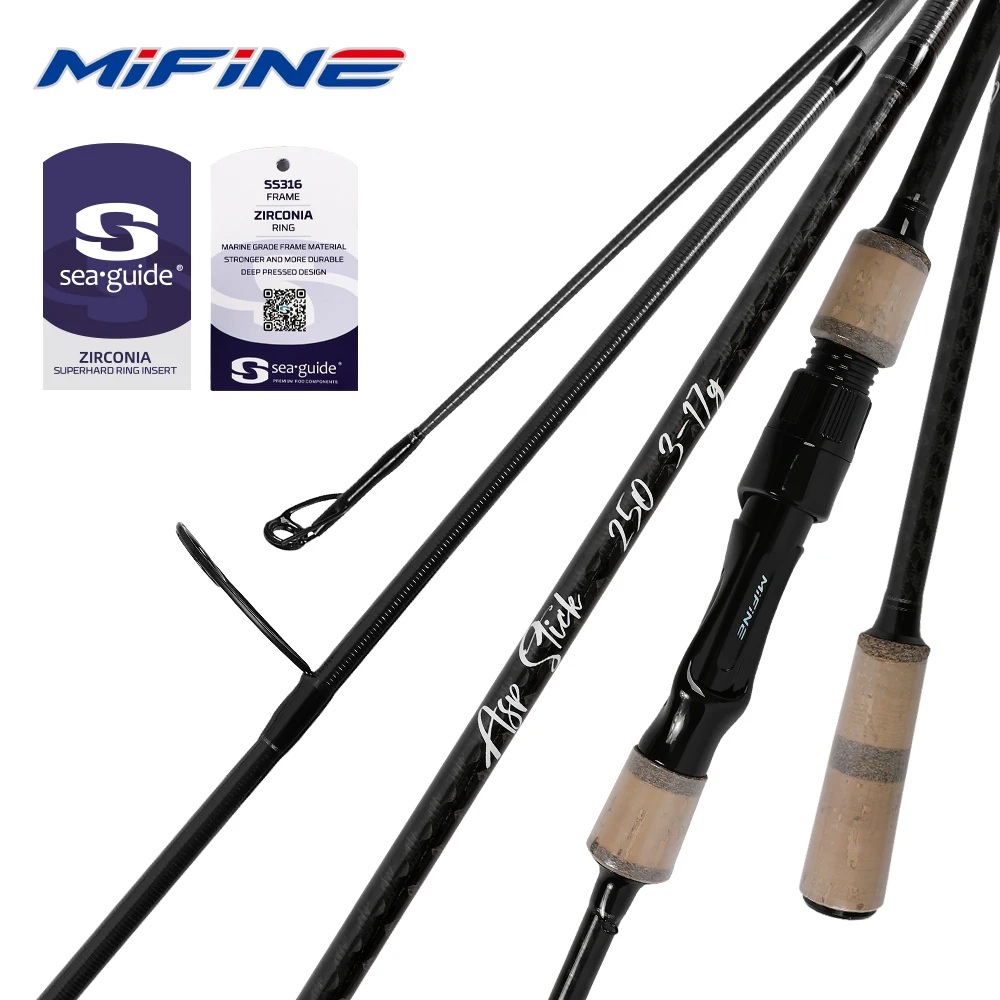 Mifine CHUB&ASP STICK Spinnrute 24T Lure 1-10G/3-17G 2,5M/2,7M Tubular Tip Bass Trout Angelrute für Süß- und Salzwasser