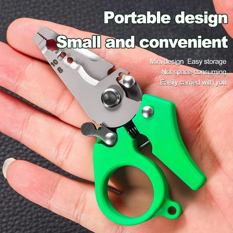 

Mini Wire Stripper Portable 6 in 1 Stripping Crimping Cutting Pliers Multifunction Electrician Tool for Electrical Wiring Repair