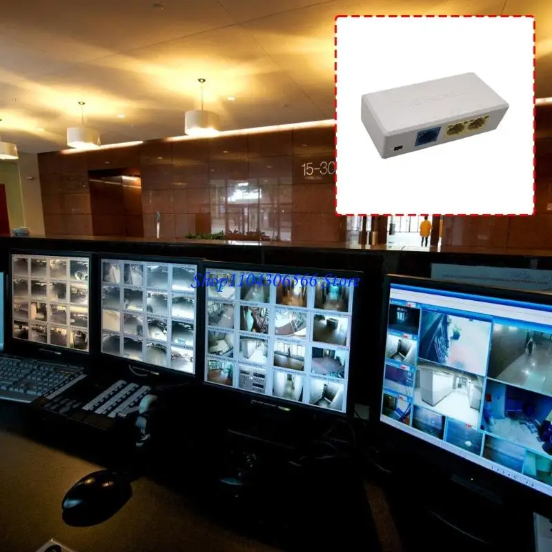 02DD 100Mbps PoE Extender With LED For Plugs And Play Installation In Camera