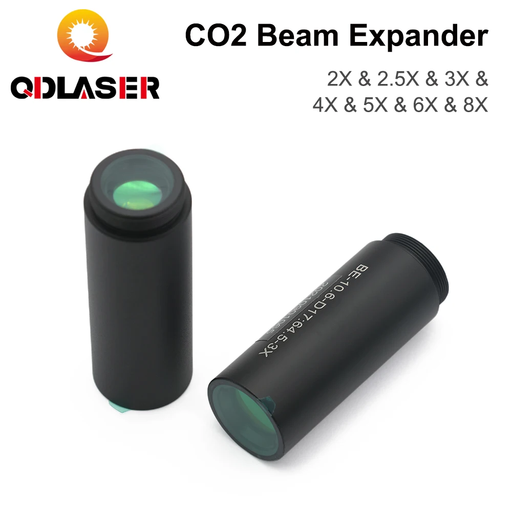 

QDLASER CO2 Laser Beam Expander 10600nm 2X 2.5X 3X 4X 5X 6X 7X 8X 10X Galvanometer Laser Marking Lenses Optics Beam Expand