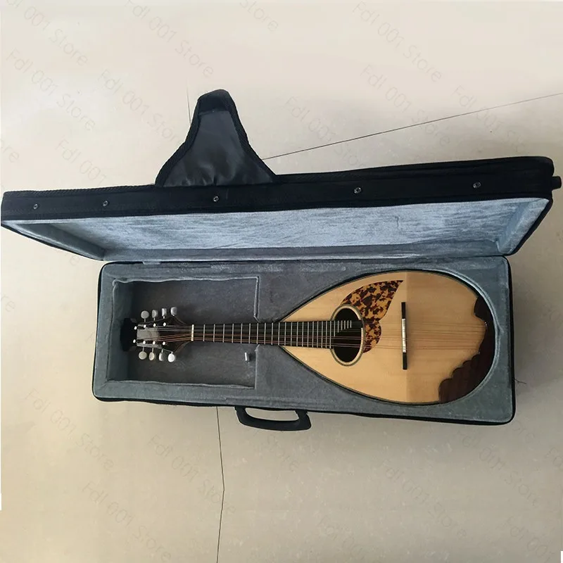 Cutaway & F Style Mandolin Acoustic String Instrument, Japanese & American Style Mandolin Guitar With Storage Case