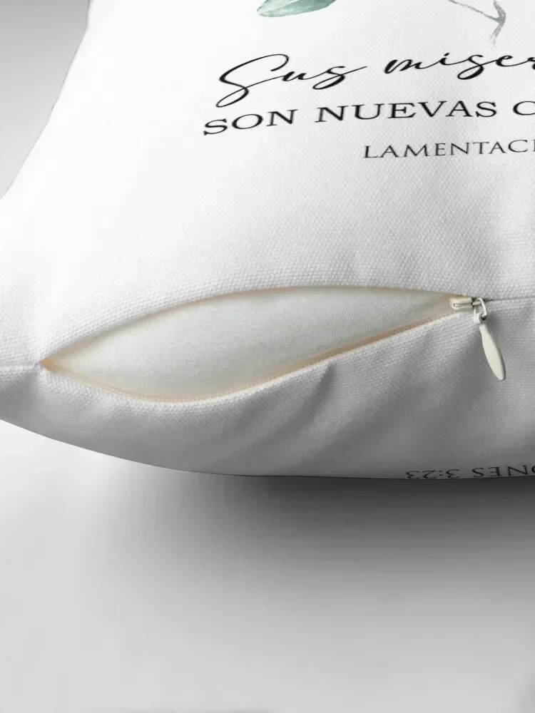 Sus misericordias son nuevas cada ma?ana spanish bible verse Throw Pillow Room decorating items Throw Pillow Covers pillow