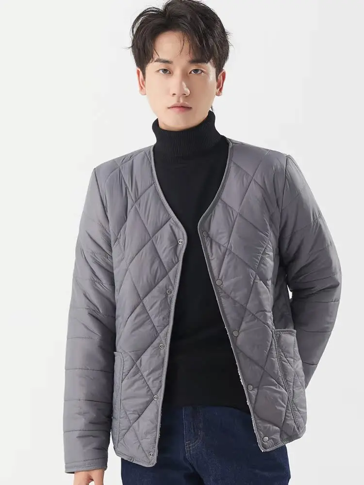 

Мужская легкая хлопковая куртка Thiened, пуховая хлопковая внутренняя одежда, осенне-зимнее теплое студенческое хлопковое пальто на подкладке