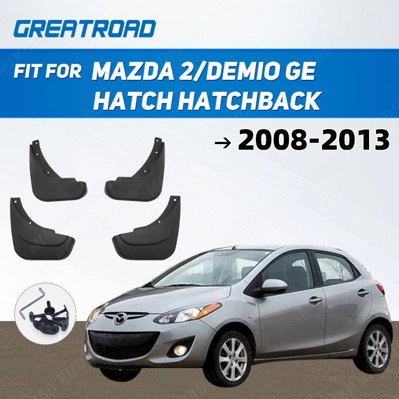 Car Mud Flaps For Mazda 2/Demio GE Hatch Hatchback 2008-2013 for Fender Splash Guards Mudflaps Mudguard Accessories