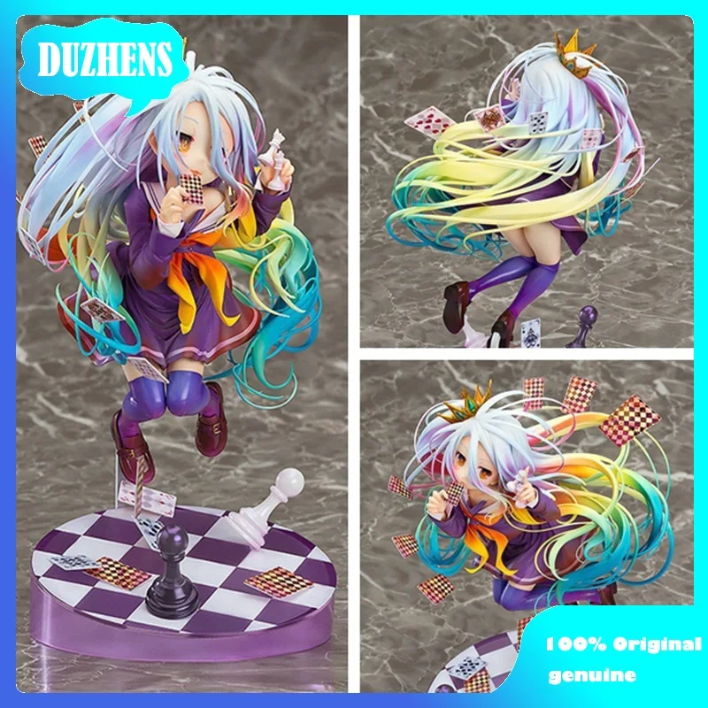 

100% Original: NO GAME NO LIFE Shiro Poker style 19cm PVC Action Figure Anime Figure Model Toys Figure Collection Doll Gift