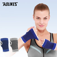 AOLIKES 1 Pair Wrist Support Hand Brace Gym Wrist Palm Protector Carpal Tunnel Tendonitis Pain Relief Sports Muscle Protect