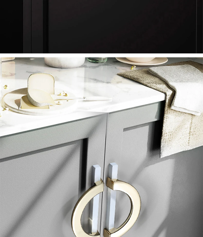 Wv Luxus Küchen schrank Lagerung weiße Tür Schrank Griffe Schublade Kleider schrank Griff halbkreis förmige runde Tür zieht Knöpfe Hardware küchen schrank aufbewahrung – Detail 12