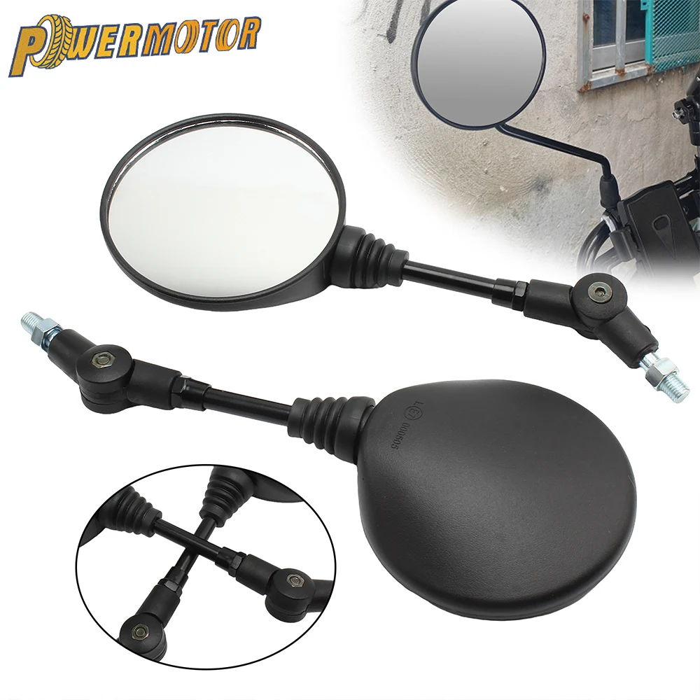 

Universal Motorcycle 10MM Round Rear Side Mirror Foldable For ATV KTM Yamaha Suzuki Harley Pit Dirt Bike Motocross Accessories