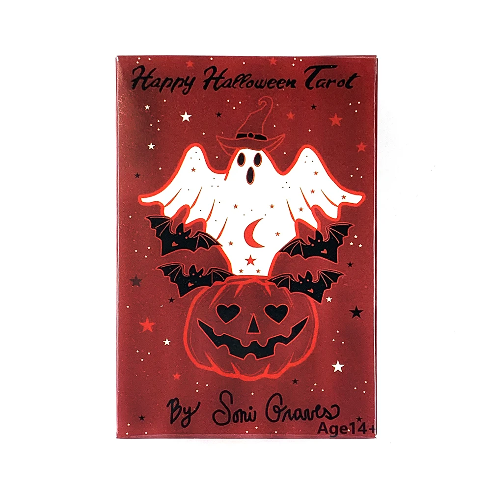 Happy Halloween Tarot Cards A 78 Tarot Deck Family Party Game Predictive Divination Card Game For Beginners ,Halloween Gift