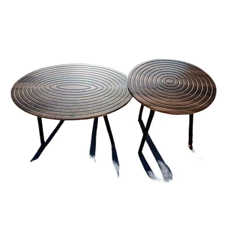 

Japanese creative annual rings Nordic small apartment tea table ins wind long dormitory popular rental room
