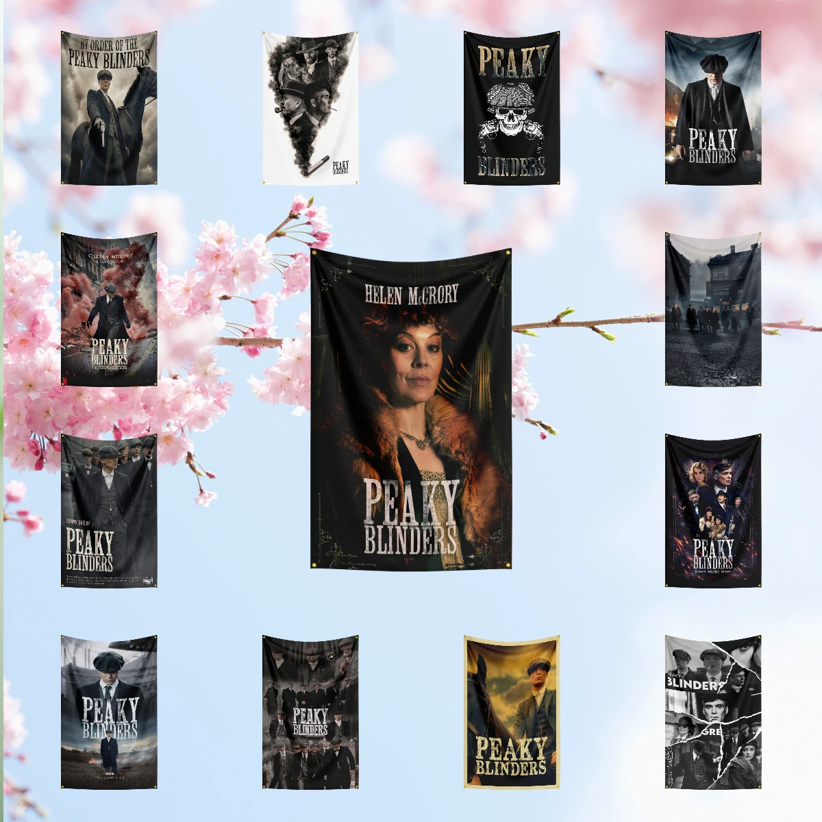 Peaky Blinders Flag Poster Flag Wall Hanging Tapestry Double Penetration for Room Decor Dormitory Decor