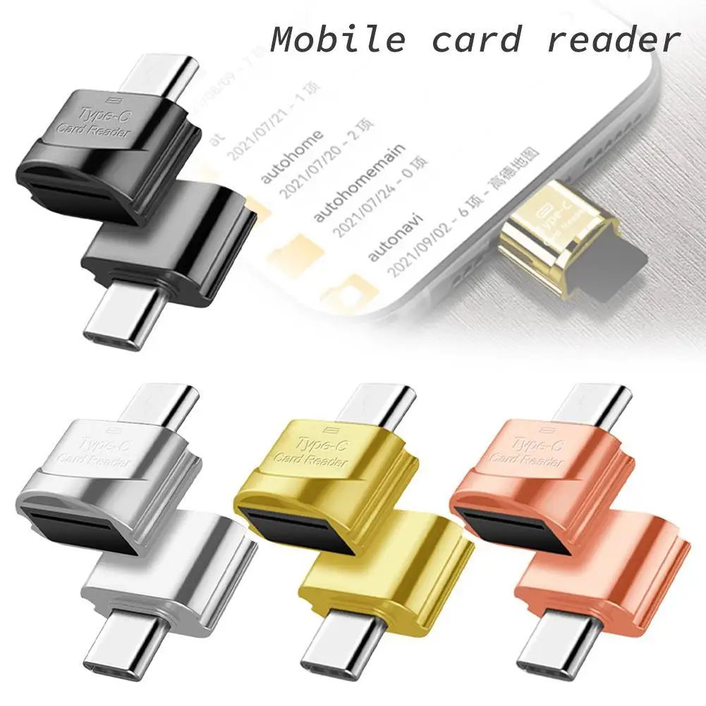 Type-C High-speed Card Reader Portable OTG Card Reader Smart Mini Memory Card Adapter Mobile Phone TF Card External Extender