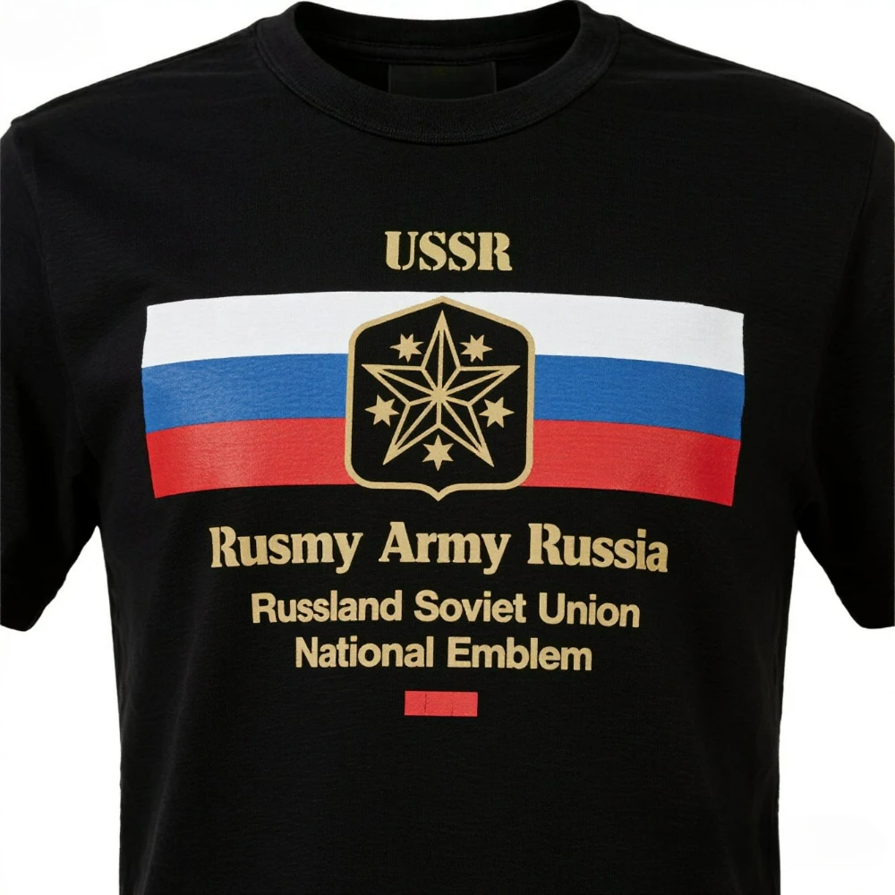 

USSR Army Russia Russland Soviet Union National Emblem T-Shirt. Summer Cotton Short Sleeve O-Neck Mens T Shirt New S-3XL