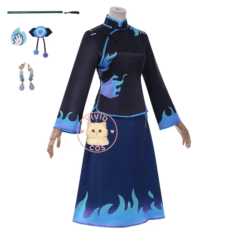 

A;3\v,7'd/ABC123 Identity v Old Reseller Blue Flower Fire Republic of China Student Style Guochao Cosplay Costume Rolex;4'v\6,b/