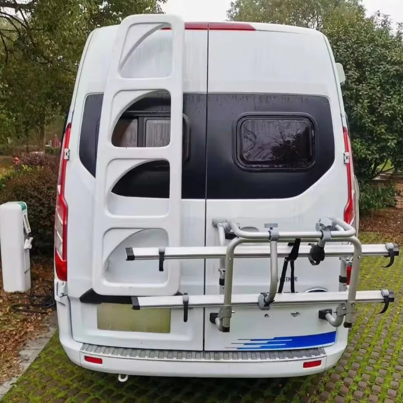 RV Bumper Foldable Bike Rack with Spare Tires