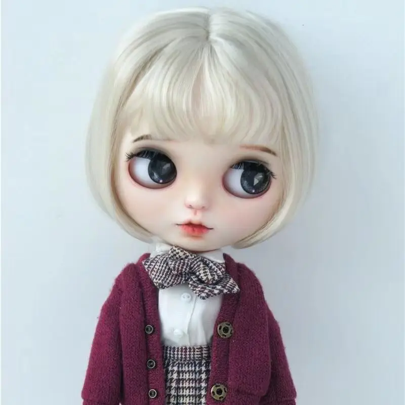 1/8 16 1/4 1/3 Lovely BoBO BJD Wigs OB11 YOSD MSD SD Bly Lovely Short Bobo Cut Air Bangs Hair From 5-6inch to 9-10inch Cheap Wig