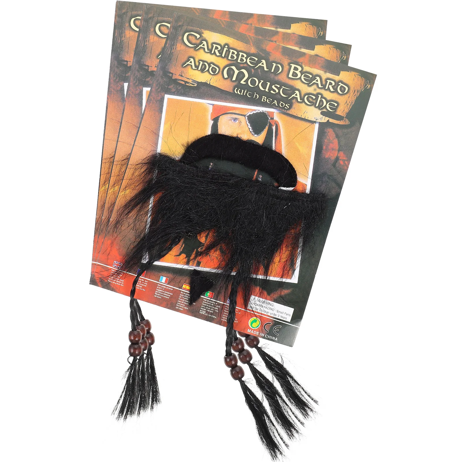 

3 Pcs Pirate Decor Beard Props Fake Cosplay Beards Decorative Halloween Decoration