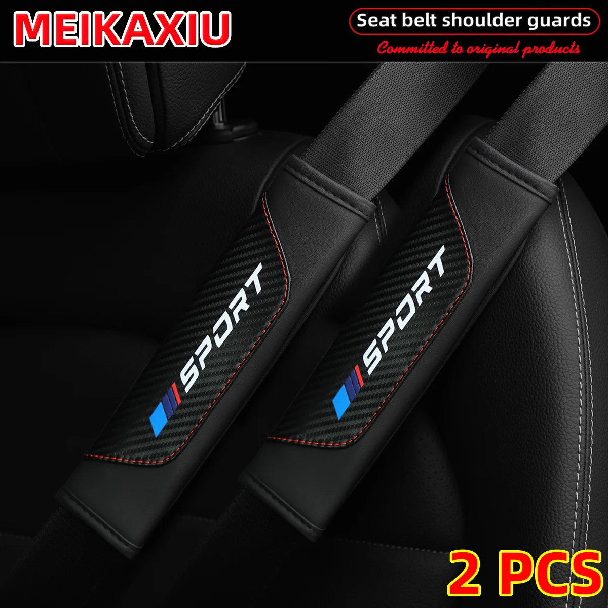Frauen PU Leder Carbon Faser Sport Auto Schulter Schutz Abdeckung Sicherheitsgurt Dekoration Neue Auto Zubehör