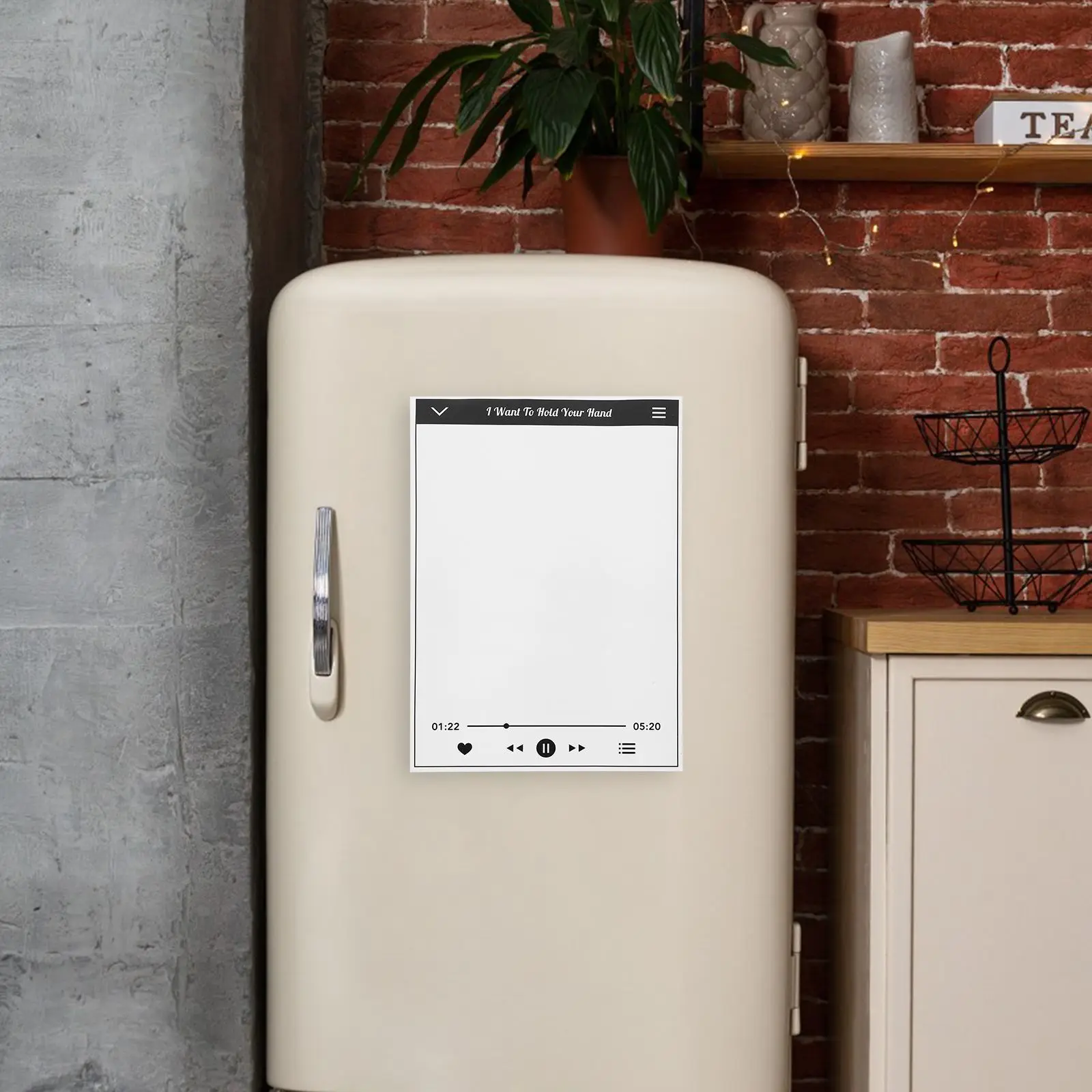 Small Dry Erase Board Magnetic Message Music Refrigerator Magnets List for Fridge Locker Soft Note Pads Lists Room