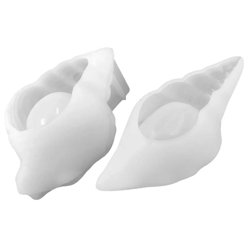 

2pcs Conch Shaped Epoxy Molds Safe Odorless Flexible Storage Small H made Casting DIY Crystal Art Crafts Jewelry Container