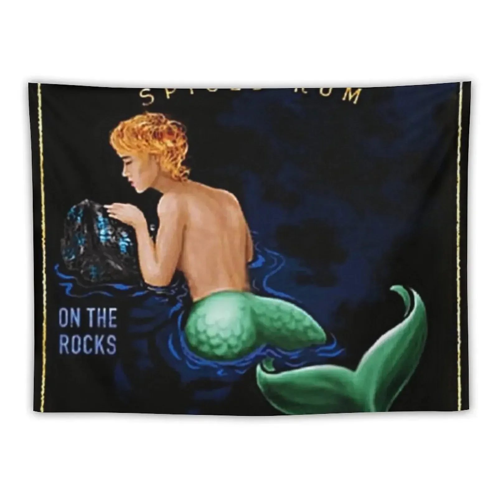 

Vintage Siren "Mermaid" Lost Reef Key West Spiced Rum Lithograph Wall Art Tapestry House Decor Tapete For The Wall Tapestry