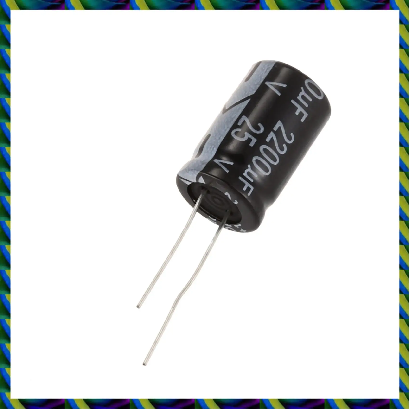 Diário 20 Pcs Preto 2200Uf 25V Capacitores Eletrolíticos De Alumínio Radial 1.3 X 1.3 X 2.1Cm