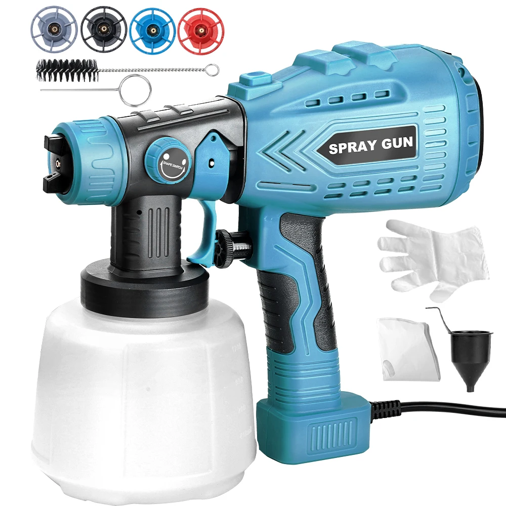 Paint Sprayer Tool 850W High Power HVLP Electric Spray Paint Gun Easy to Clean for Furniture Cabinets House Painting