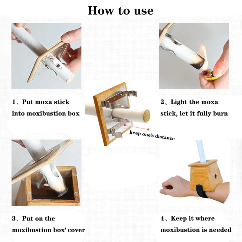 Massager Health Care Relieve Pain Moxibustion Box Nature Bamboo Burner Warm Acupuntura Massage Therapy Moxa Stick Body Acupoint