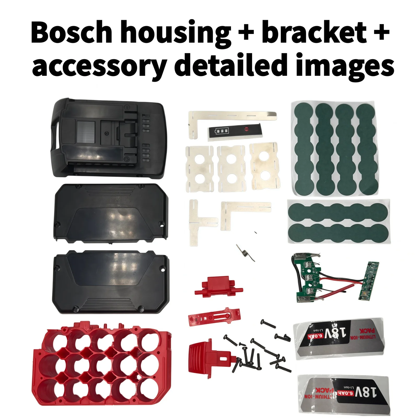 

Power Tool Accessories Storage Box Battery Shell 15cores Accessories Metal Overcharge Protection For Bosch Electric Power Tool
