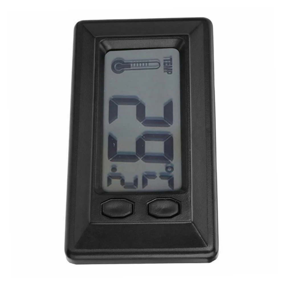 Car Mini Thermometer Black ABS and Electronic Components Suitable For Most Vehicles such as Cars, Trucks, and RVs