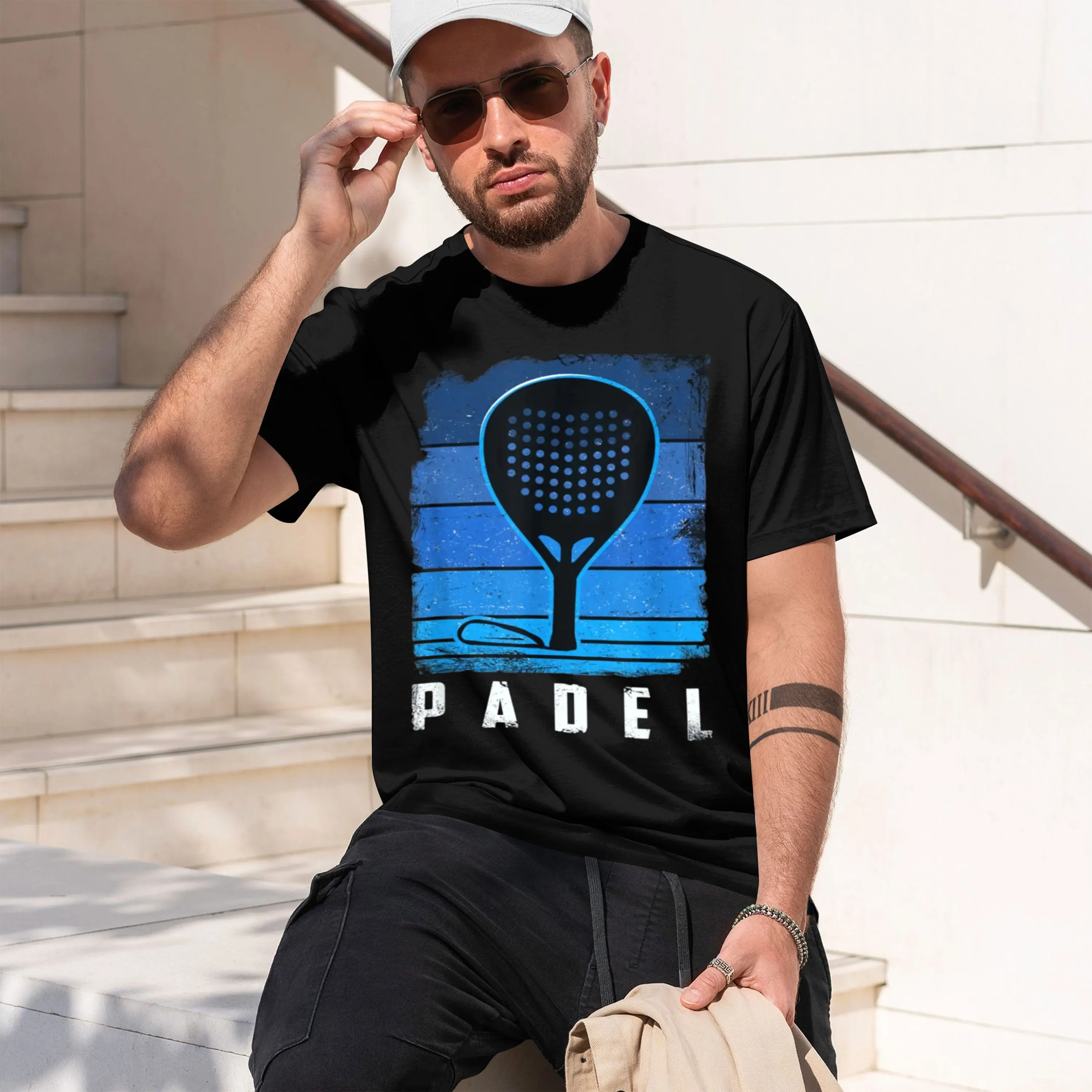 Vintage Racket Sport Pádel Player Padel Tennis T-Shirt Casl Sports Clothing Graph T Shirts Men T Shirt 2026 New Model Men’s Shor