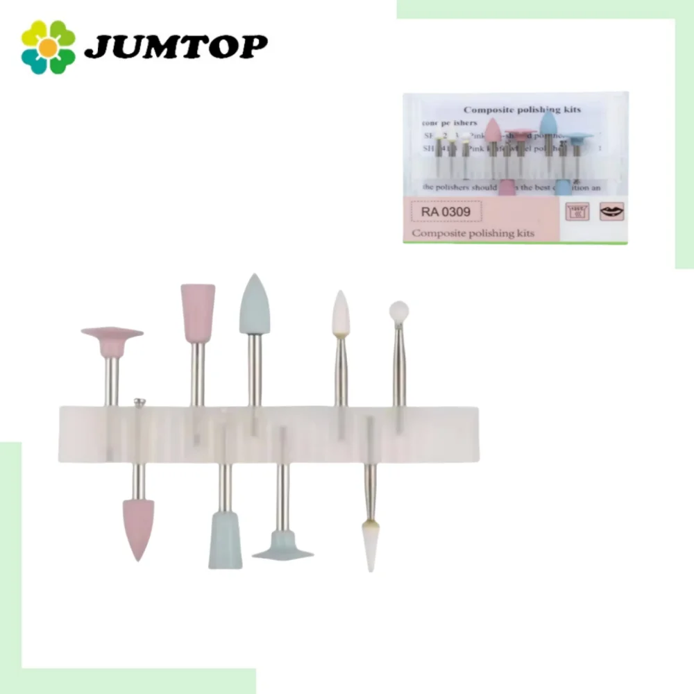 

Dental Composite Polishing Kit RA0309 Ceramic Silicone Rubber Polishers for Low Speed Handpiece Contra Angle Dentista Material